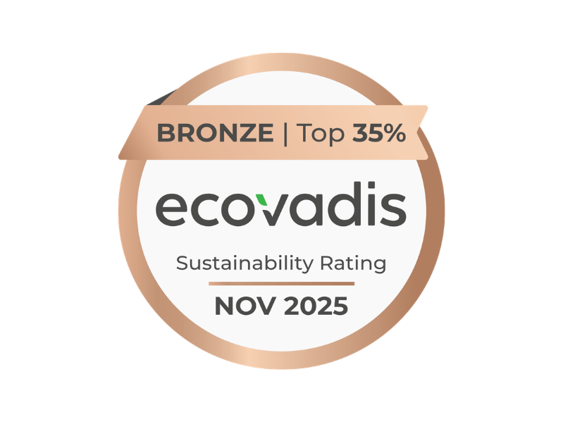 EcoVadis Sustainability Rating badge: Bronze, Top 35%, NOV 2025